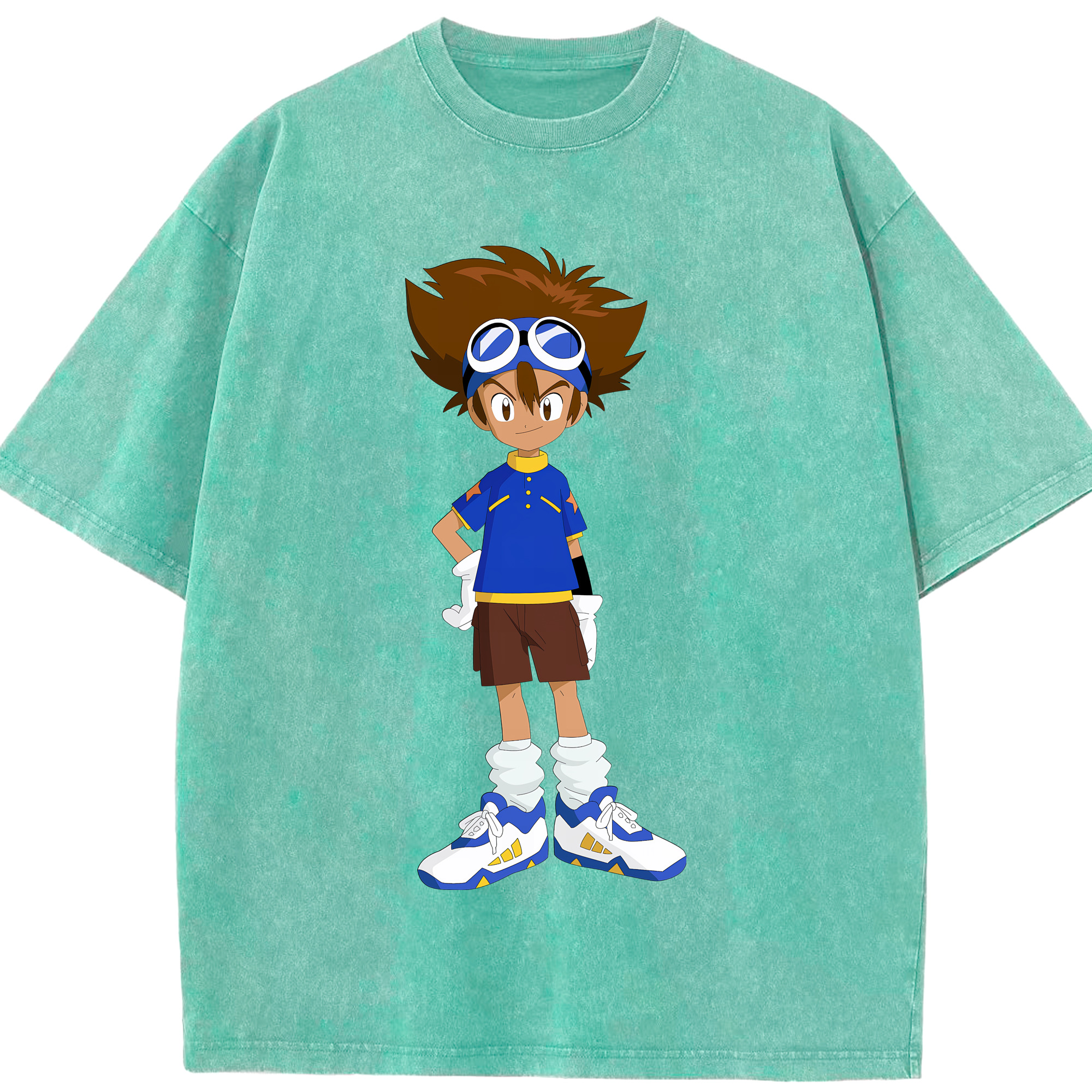 （画像用） Digimon デジタルモンスター/デジモン 綿100% ヴィンテージ風 半袖Tシャツ（フロントプリント）